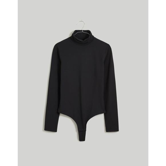 Madewell Black Turtleneck Thong Bodysuit NWT Size Medium - Picture 5 of 10